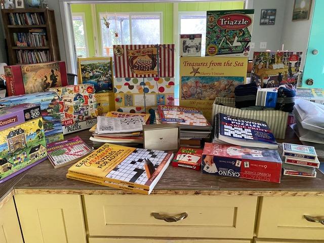 A sample of the generous donations for the Senior Boxes project at F.I.S.H.